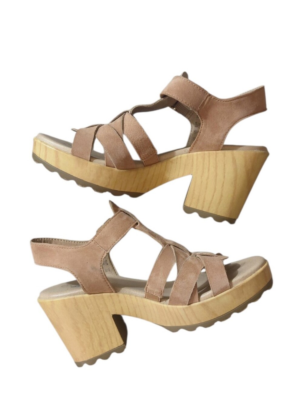 Dr. Scholl's Women's Tan Strappy Block Heel Sandals Size 6 M